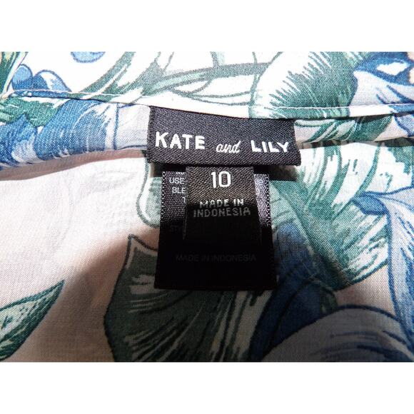 Kate & Lily Size 10 Maxi Dress Sheer Pink Floral Tropical Chiffon Collared Butt - Picture 3 of 15